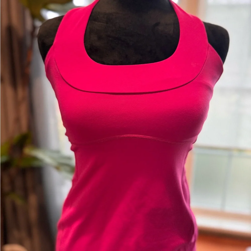 Lululemon Fuchsia Racerback Tank Top - Picture 2 of 5